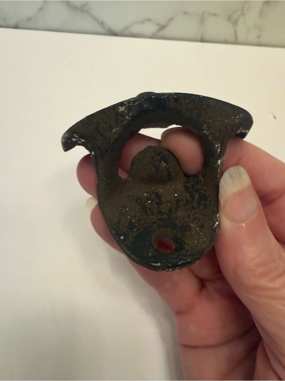 Wall-Mount Bottle Opener Rustic Looking Cast Iron